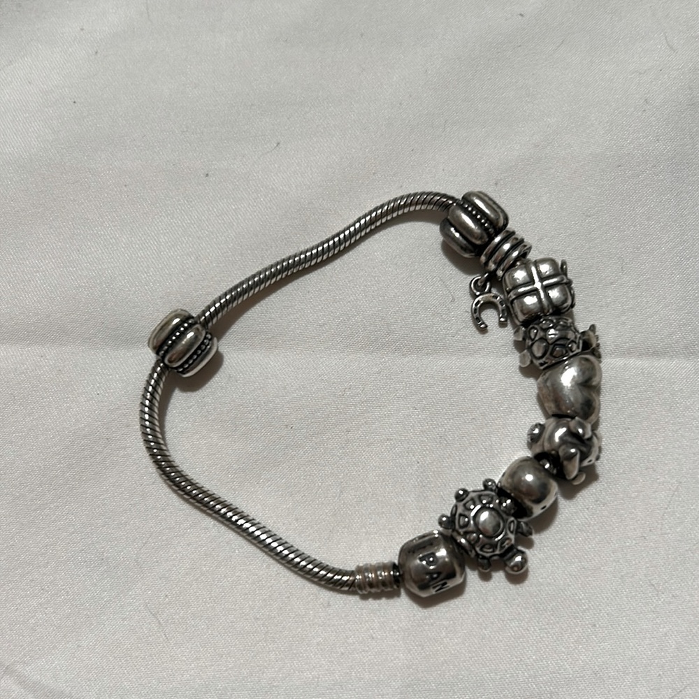 Pandora bracelet with 9 charms